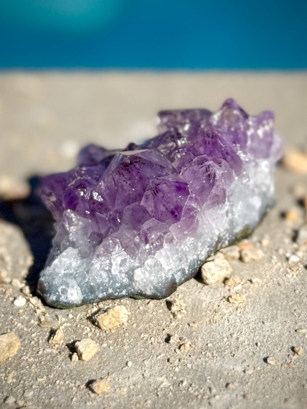 Brazilian Amethyst Crystal Cluster/Raw Skin Purple Amethyst Pointed Crystal